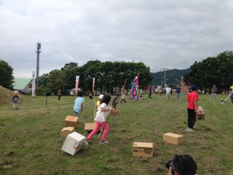 縄文選手権決勝！銛突き大会